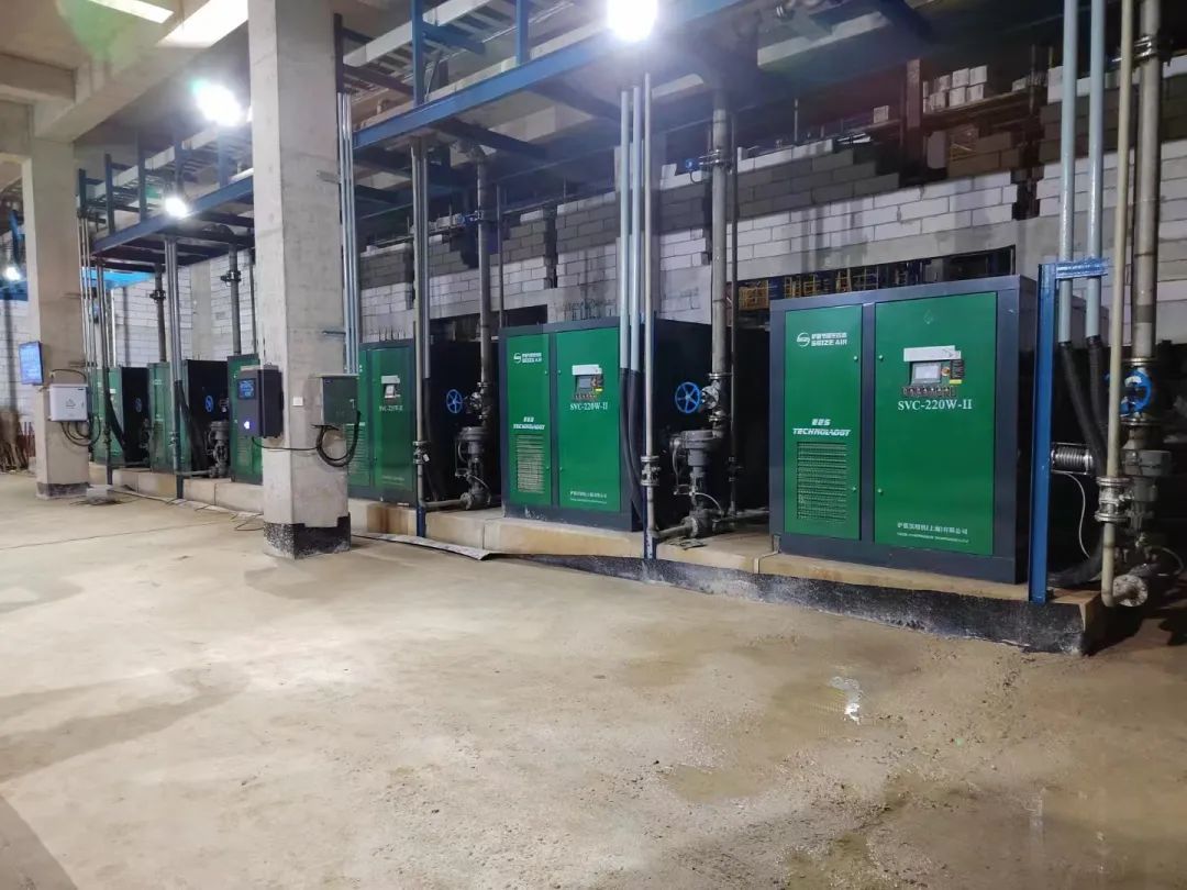 薩震節(jié)能空壓機(jī)一級能效空壓機(jī)站房客戶案例